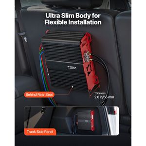 Amplificatore Audio per Auto Classe D a 1 Canale, 2000W RMS MAX, 12V Monoblocco con Controllo Remoto del Livello Subwoofer, Stabile 1/2/4 Ohm - Product Image 5