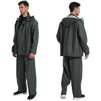 SELF INDUSTRIES Veste Safari Homme Hiver Coupe Ample Imperméable Coupe-Vent Respirante Laine/Polyester Col Montant Doublure Laine 240g