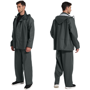 SELF INDUSTRIES Men's <b>Waterproof</b> Windproof Breathable Wool/Polyester Safari Jacket Stand Collar Wool Liner Single Button Closure - Product Image 3