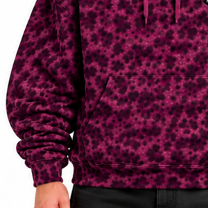 Plum <b>Leopard</b> <b>Print</b> <b>Hoodie</b> Oversized Pullover Streetwear Sweatshirt Heavyweight Fleece Drawstring Pocket Casual Fashion Top - Product Image 6