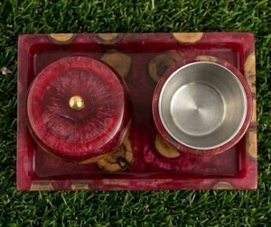 Handmade Natural Wood Resin <b>Incense</b> Bakhoor Burner Oud <b>Box</b> Decorative Gift Set for Eid Ramadan Islamic Home Decor - Product Image 2