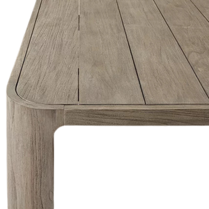 Contemporary <b>Outdoor</b> Dining <b>Table</b> Solid Teak Wood Luxury Rectangular Garden Dining <b>Table</b> with Premium <b>Rounded</b> Corner Design - Product Image 3