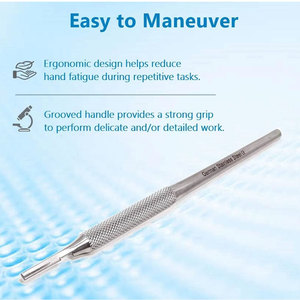 ด้ามจับมีดผ่าตัดแบบแมนนวลคุณภาพพรีเมียม JACKBILLY # ใบมีดผ่าตัดสแตนเลส 3 ชิ้น ได้รับการรับรองมาตรฐาน CE เหมาะสำหรับขนาด 9-16 สำหรับการผ่าตัดที่มีความแม่นยำ - Product Image 4