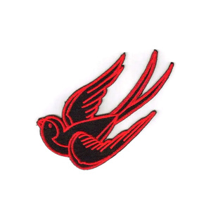 Blue heart Fierce Head Luxury Woven Patches with Heart & Alphabet Designs Eco-Friendly Customized Color & OEM Service - Product Image 6