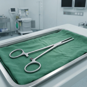 Collier Pince hémostatique manuelle droite dentée en acier inoxydable, instrument chirurgical pour chirurgie générale, certifiée CE Classe I - Product Image 4