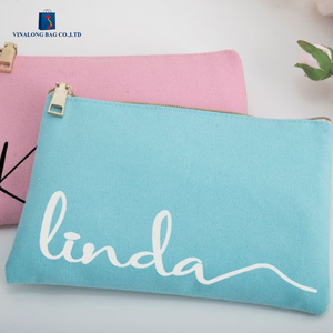 Factory Direct High Quality Canvas Cosmetic Zipper <b>Pouch</b> Makeup Bag Durable Travel Organizer for Unisex Daily Use - Product Image 3
