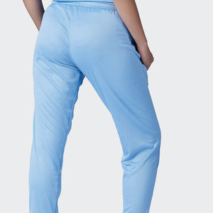 Pantalon en satin bleu clair pour femme, longueur cheville, couleur unie, coupe classique, taille élastique, décontracté, pour l'été - Product Image 5