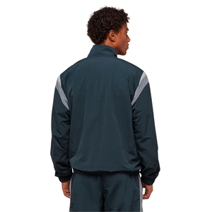 Veste de survêtement rétro bleu pétrole pour homme, coupe oversize, fermeture éclair intégrale, vêtement de sport décontracté, course à pied, gym, activewear, coupe-vent - Product Image 2