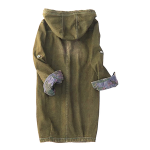 Veste en jean Saleh Enterprises pour femme, polyester/coton, tendances 2026, style street chic, coupe oversize courte, délavage vintage, incontournable - Product Image 3