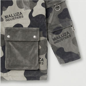 Veste à capuche camouflage pour homme, style urbain et outdoor, multi-poches, streetwear tendance, vêtements MALUZA INDUSTRIES - Product Image 5