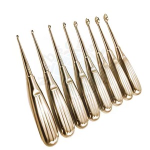 Lot de 8 curettes osseuses Volkmann NABSONS MED, certifiées CE, en acier inoxydable plaqué or rose, pour chirurgie spinale - Product Image 4