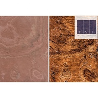 Plaque de placage en ardoise naturelle translucide Terra Red, design moderne, écologique, mince, durable, pour usage intérieur/extérieur