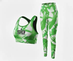 Conjunto de Yoga para Mujer, de la Mejor Calidad, Texturizado, con Costuras Sólidas, Estampado Digital, 2 Piezas, Transpirable, Cintura Alta - Product Image 2