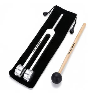 Diapason manuel 128 Hz en aluminium de qualité supérieure avec marteau en silicone et sac de protection, certifié CE, pour la thérapie sonore - Product Image 1