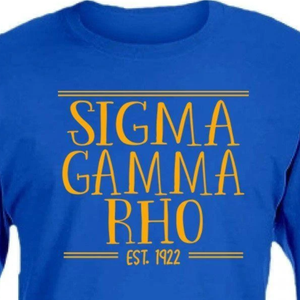 Camiseta de Manga Larga Personalizada Sigma Gamma Rho para Mujer, Camiseta de Algodón con Cuello Redondo y Letras de la Hermandad Griega, Ropa Casual de Calle al por Mayor - Product Image 4