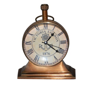 Horloge de Table Antique en laiton nautique avec boussole argent poli horloge de bureau chic pas cher horloge Antique fournitures article cadeau - Product Image 4