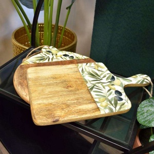 Planche à découper en bambou écologique, taille personnalisable, très demandée, anti-odeur, anti-moisissure, avec poignée en bois, design moderne et luxueux pour la cuisine - Product Image 4