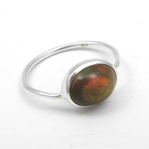 Piedra preciosa de ópalo negro con corte ovalado natural, elaborada con plata maciza 925, regalo hecho a mano perfecto para esposa, joyería bohemia bonita - Product Image 4