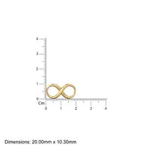 Fermoir à ressort Infinity en or massif 18 carats, fait main, 20,50 mm x 10,30 mm - Product Image 2