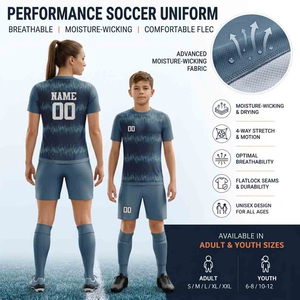 Custom Sublimation 100% Polyester <b>Soccer</b> Jersey Short Sleeve Team Kit Moisture-Wicking & Breathable Printed Apparel - Product Image 4