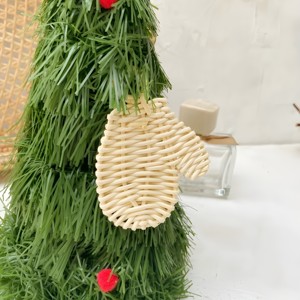 Ensemble de breloques suspendues en rotin pour arbres, mini décorations de Noël, décorations de fête festives - Product Image 6