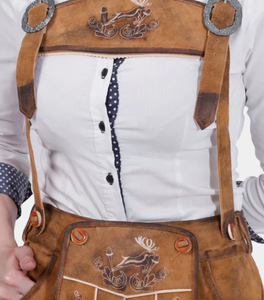 Traje Bávaro de Cuero para Mujer con Logotipo Personalizado – Auténtico Conjunto Alemán Trachten para el Oktoberfest - Product Image 4