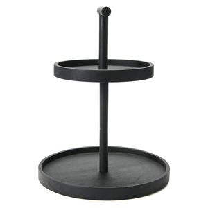 Plateau décoratif en bois de manguier à deux niveaux Plateaux en bois à 2 niveaux Dessert Servant Cupcake Stand Restaurant Plateau de service pour la cuisine - Product Image 2