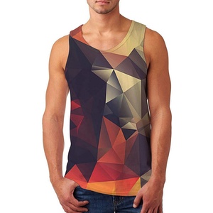 Camiseta sin mangas informal para hombre, chaleco con estampado 3D, tela elástica, sublimación estampada, camiseta de salón para gimnasio, nueva ropa de moda diaria de talla grande - Product Image 1