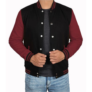 Chaqueta Varsity de Lana y Cuero de Primera Calidad, Chaqueta de Invierno con Botones, Estilo Marinero, con Forro de Lona - Product Image 2