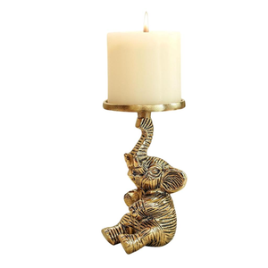 Vintage Durable <b>Candle</b> <b>Stick</b> Holder Brass Plated Heat Resistant Light Weight Antique Design Iron <b>Candle</b> Holder for Home Decor - Product Image 1