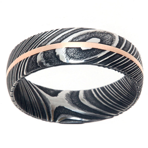 Unique Fashion Pattern Damascus <b>Rings</b> Brushed Matte Finish Damascus <b>Rings</b> Handmade Premium Steel Damascus <b>Rings</b> - Product Image 3