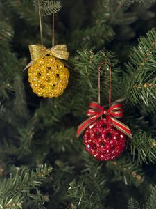 Handmade Beaded Popcorn <b>Christmas</b> Ornament High Quality Heart Shape Hanging Decoration Cute Food Theme <b>Tree</b> Decor - Product Image 2