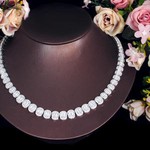 Collier ras du cou unisexe en moissanite taille émeraude, argent 925 plaqué rhodium, sertissage en canal, bijou de luxe pour cadeau de mariage, GRA - Product Image 2