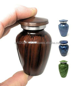 Urne souvenir classique en aluminium mini conteneur de cendres souvenir funéraire hommage pièce de stockage de crémation design élégant - Product Image 2