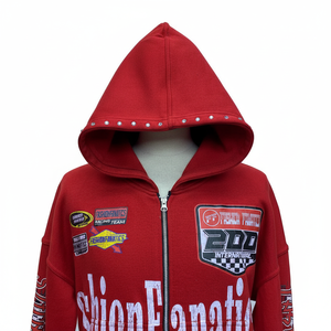 Sweat à capuche zippé pour homme, style professionnel, qualité supérieure, 100% coton, fabrication industrielle, impression sérigraphiée, prix abordable, sweat à capuche le plus demandé - Product Image 3