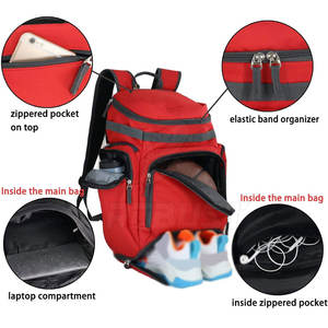 Sac à dos de basketball léger et écologique avec intérieur spacieux en polyester pour équipement d'entraînement et articles quotidiens - Product Image 4