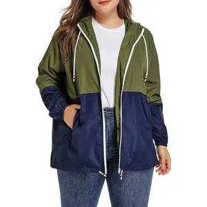 Wholesale High Quality Women's Plus Size Rain Jacket Lightweight Hooded Rain Coat Windbreaker Rain Jackets