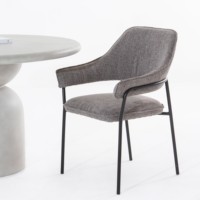 Chaise de salle à manger Vandana Zentrix Grand Grey avec un design ergonomique moderne et un confort premium
