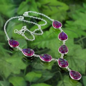 Collier en argent sterling 925 avec opale de feu rose, bijoux en pierres précieuses faits à la main, cadeau pour femmes, fiançailles, anniversaire, pendentif raffiné - Product Image 1