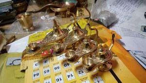 Antique-Style New Designer Gold-Plated Brass Chirag Incense Lamp Oil Burner Embossing Printing Polished Metal Competitive Price - Product Image 2