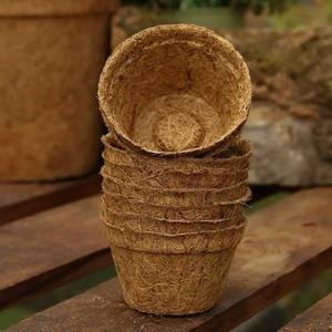 Meilleures ventes : Pots à fleurs en fibre de coco biodégradables et écologiques, jardinières minimalistes carrées avec trou de drainage pour jardin et usage intérieur, non enduits - Product Image 5