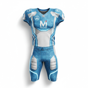 Custom Team American Football Uniform Sublimation Print Jersey With <b>Pants</b> Lightweight Quick Dry Professional Sports Set - Product Image 1