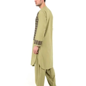 Nouvelle Conception Tendance : Shalwar Kameez Afghane Musulmane Respirante, Robe Afghane de Style Kabul Balochi Brodé et Élégant - Product Image 5
