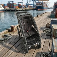 Remolques para Bebés KS-200 3 en 1 de Aleación de Aluminio Ligera, Suspensión Independiente, Capacidad de 35 kg, Versátiles y Convenientes para Actividades al Aire Libre