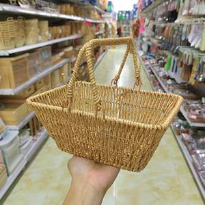 Rectangular Woven Rattan Pantry <b>Storage</b> <b>Basket</b> Kitchen Cabinet Food Organizer Box Decorative Woven Bin Direct - Macy - Product Image 2