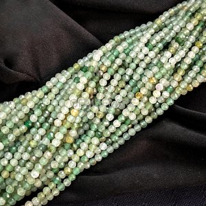 Cuentas Redondas Microfacetadas de Cuarzo Fresa Verde 2MM, Cuentas de Cuarzo Fresa para Fabricación de Joyas, Gema Suelta con Corte Diamante al por Mayor - Product Image 3