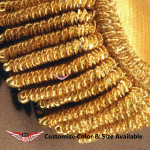 Epaulette Dorado Trenzado con Flecos, Accesorio para Desfiles y Ceremonias, de Lujo, Metálico, para Hombro - Product Image 3