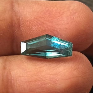 Aigue-marine bleue naturelle Santa Maria de 3,85 carats, taille hexagonale fantaisie/allongée, translucide, pierre précieuse non montée - Product Image 4