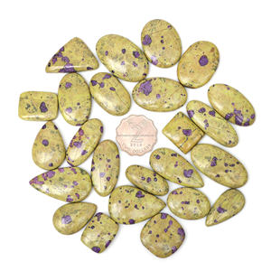 Cabochons en Atlantisite Jaune Naturelle de Haute Qualité en Gros, à Changement de Couleur et à Dos Plat, pour la Fabrication de Bijoux et la Décoration Intérieure - Product Image 3