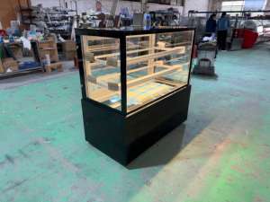 Vitrine réfrigérée commerciale monotempérature, nouveau style, cadre doré, pour gâteaux, avec éclairage LED, à poser sur <span class=keywords><strong>comptoir</strong></span>, refroidisseur de desserts - Product Image 6